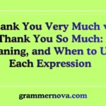 Thank You Very Much vs Thank You So Much: Meaning, and When to Use Each Expression